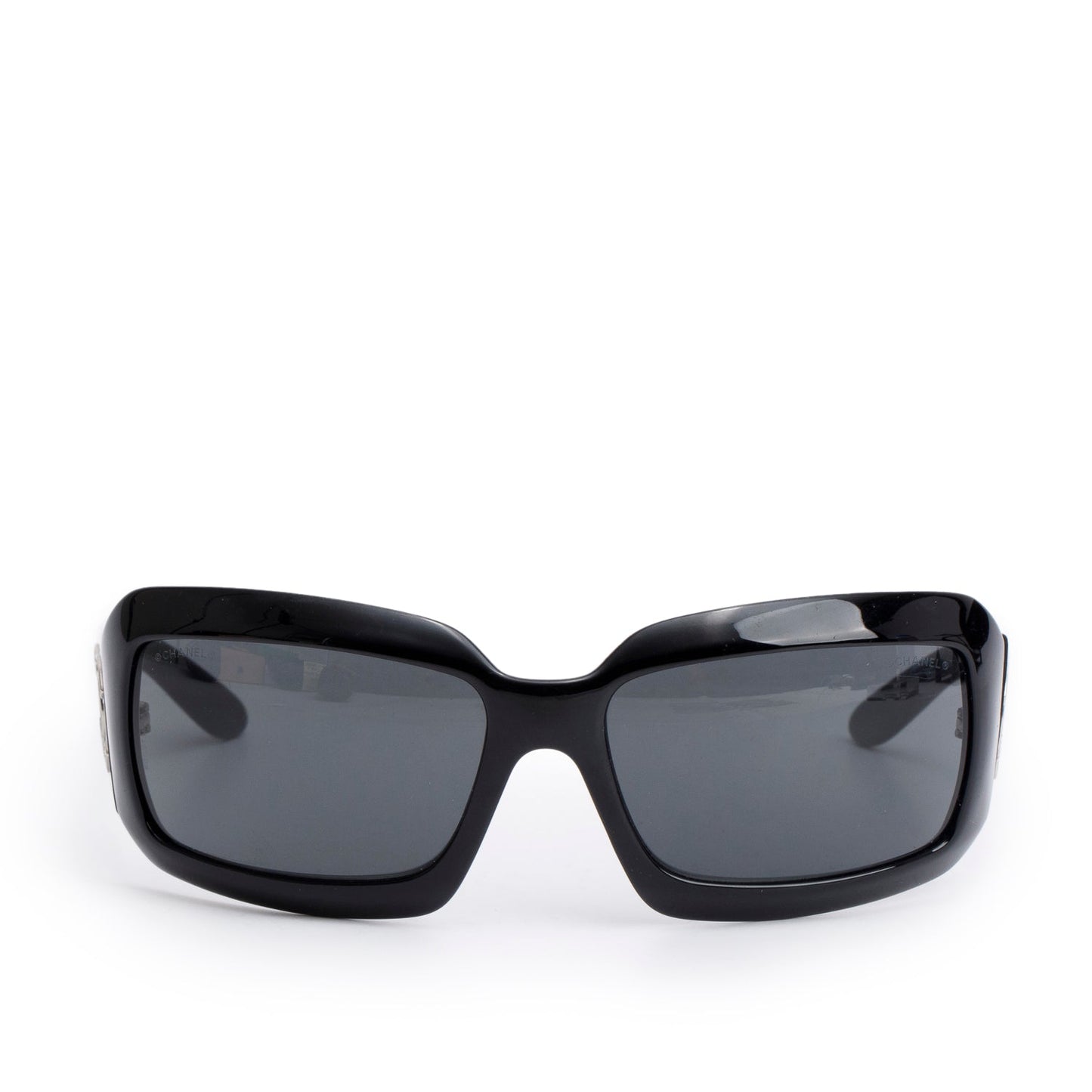 Chanel 6022-Q Black Acetate CC Logo Sunglasses