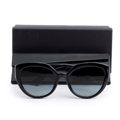 Christian Dior DDiorF Black Acetate Cat Eye Sunglasses