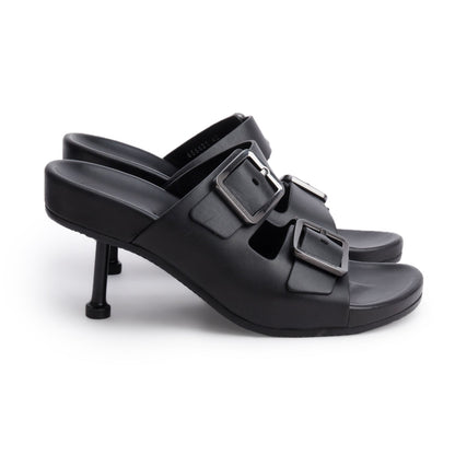 Balenciaga Black Nappa Leather Mallorca Sandal M80, Size 42
