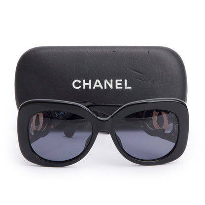 Chanel 05253 Black Interlocking CC Square Sunglasses