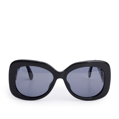 Chanel 05253 Black Interlocking CC Square Sunglasses