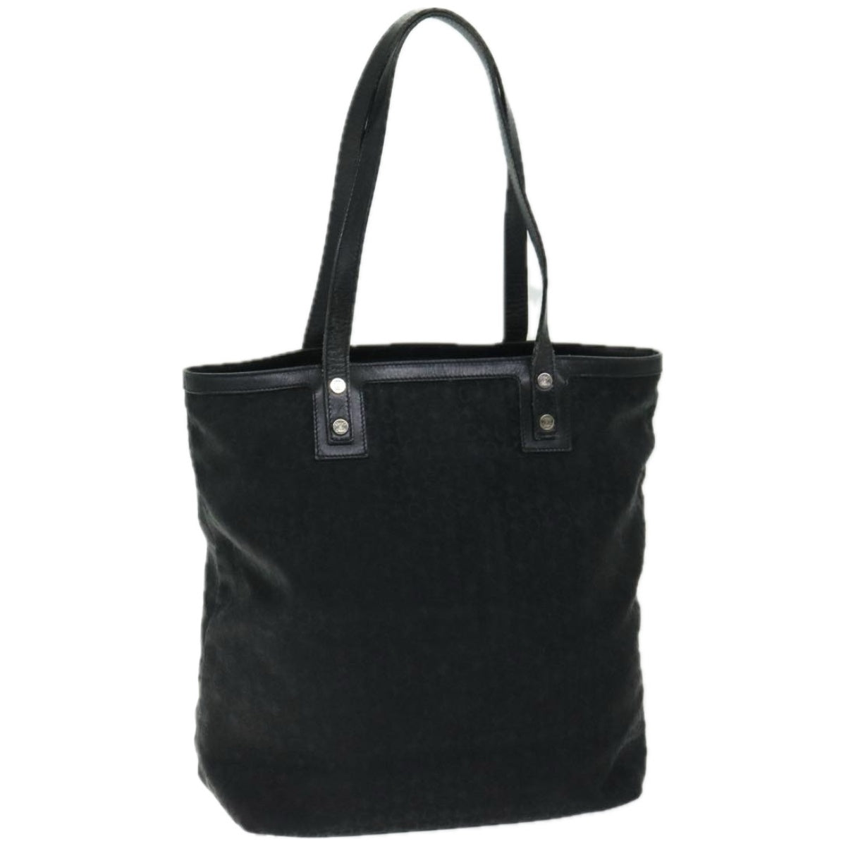 Luxury CELINE C Macadam Canvas Tote Bag Black  66820