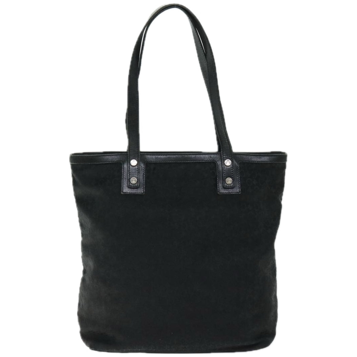 Luxury CELINE C Macadam Canvas Tote Bag Black  66820