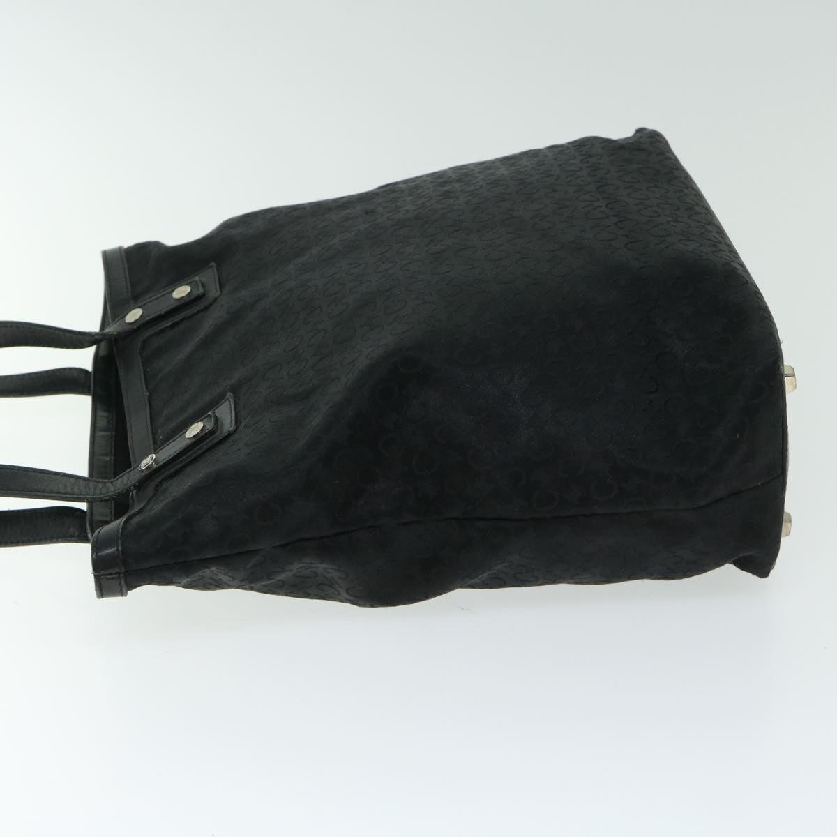 Luxury CELINE C Macadam Canvas Tote Bag Black  66820