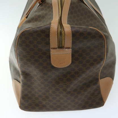 Luxury CELINE Macadam Canvas Boston Bag PVC Brown  66822