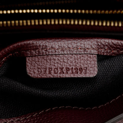 Burberry Burgundy Derby Calfskin House Check Medium Camberley Bag