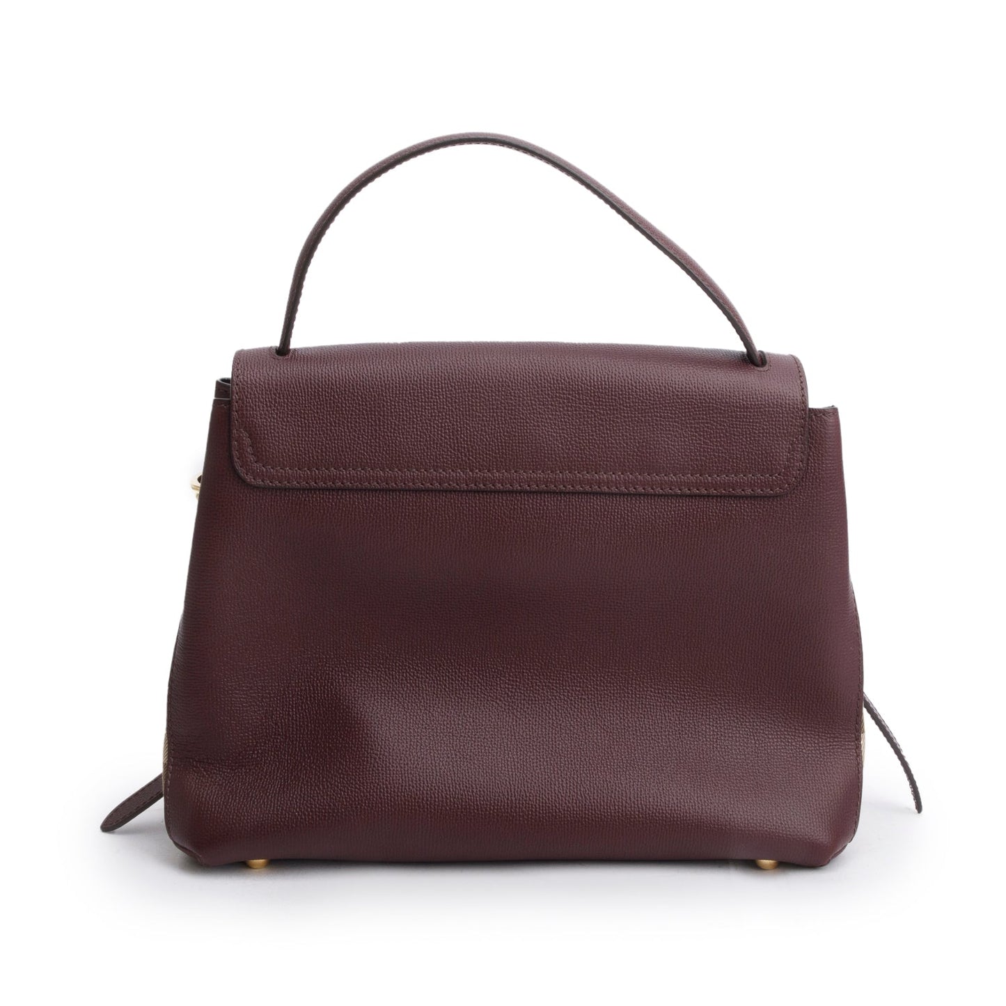 Burberry Burgundy Derby Calfskin House Check Medium Camberley Bag