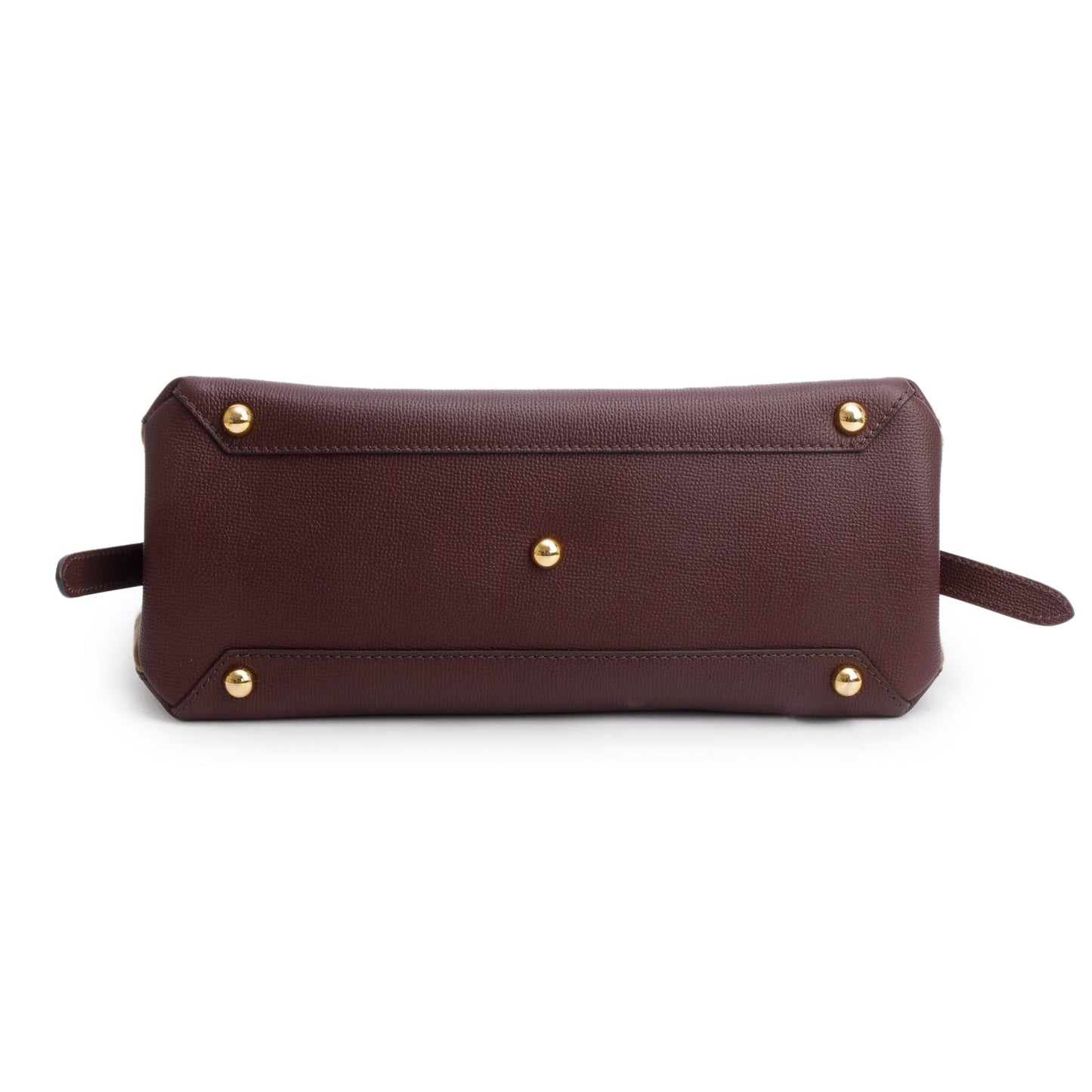 Burberry Burgundy Derby Calfskin House Check Medium Camberley Bag