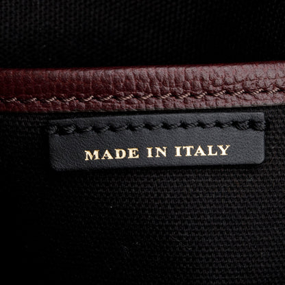 Burberry Burgundy Derby Calfskin House Check Medium Camberley Bag