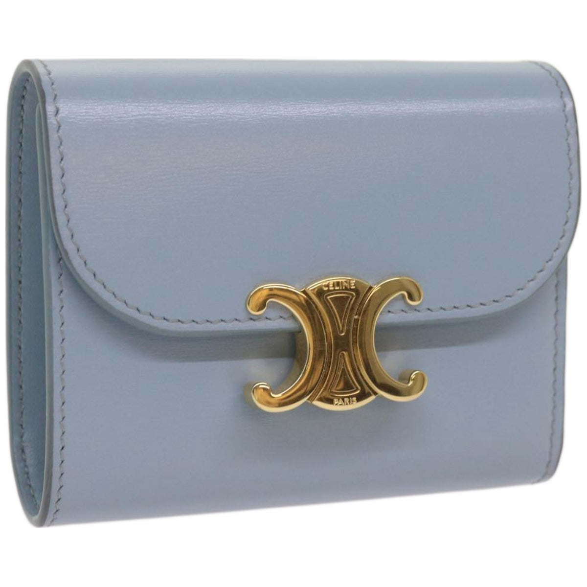 Luxury CELINE Wallet Leather Light Blue 10D783DPV  66844A