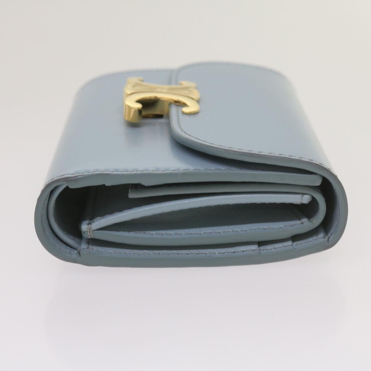 Luxury CELINE Wallet Leather Light Blue 10D783DPV  66844A
