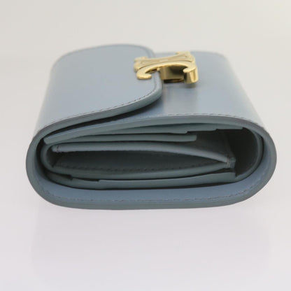 Luxury CELINE Wallet Leather Light Blue 10D783DPV  66844A