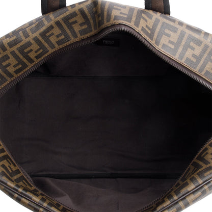 Fendi Brown FF Zucca Coated Canvas Duffle Bag