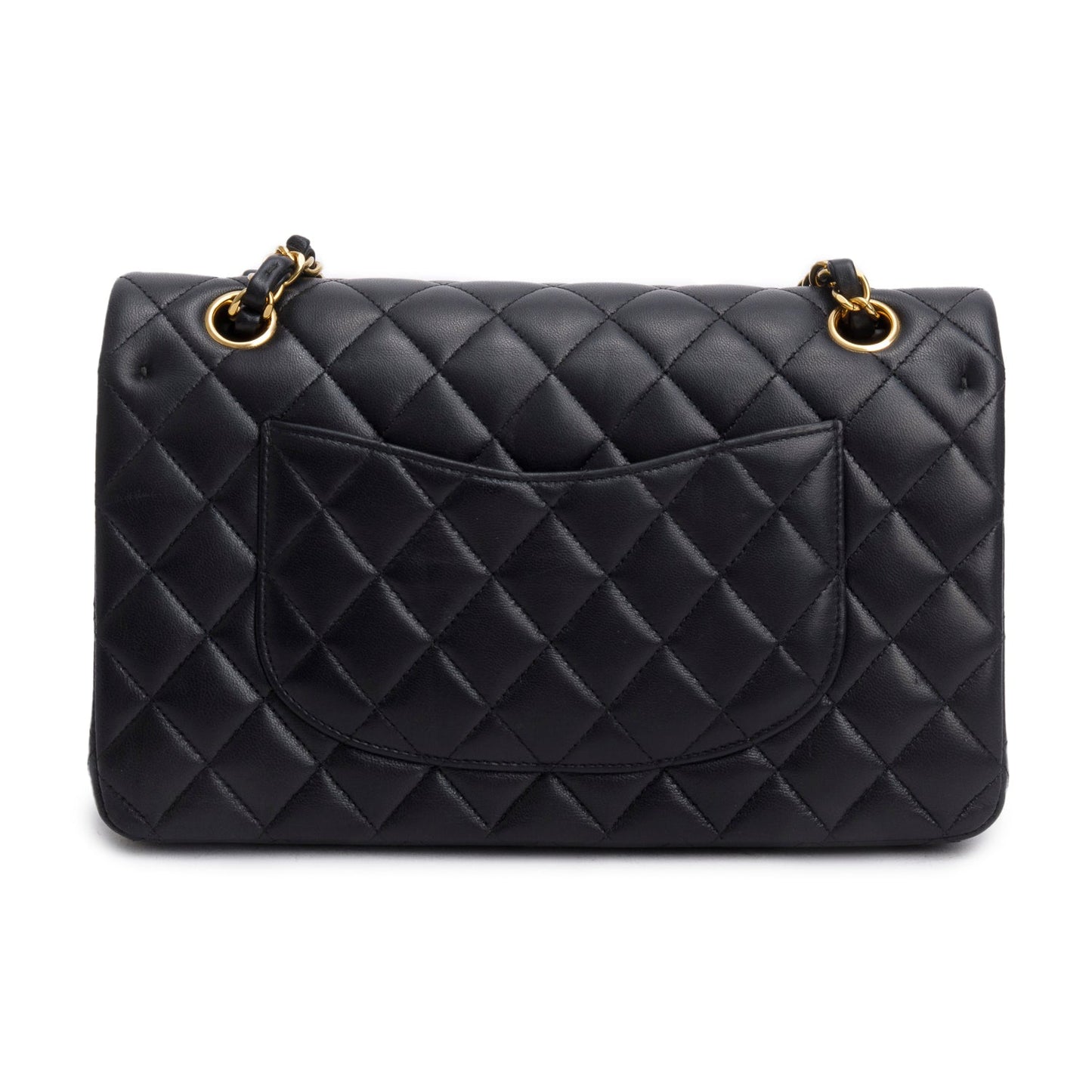 Chanel 2024 Black Quilted Lambskin Leather Classic Medium Double Flap Bag