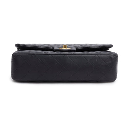 Chanel 2024 Black Quilted Lambskin Leather Classic Medium Double Flap Bag