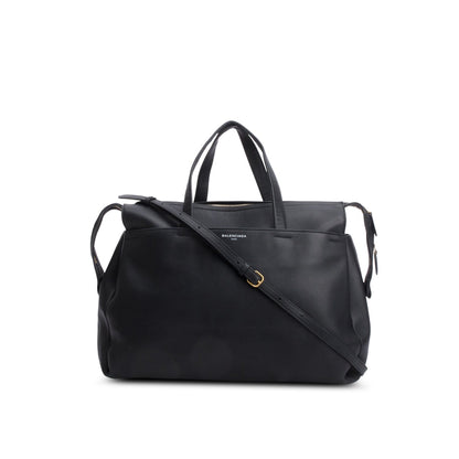 Balenciaga Black Lambskin Portfolio Sac Handle Bag