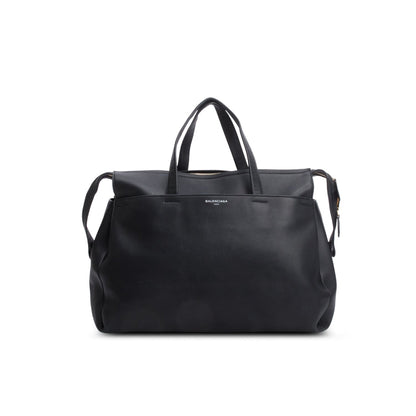 Balenciaga Black Lambskin Portfolio Sac Handle Bag