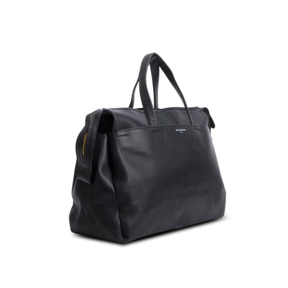 Balenciaga Black Lambskin Portfolio Sac Handle Bag