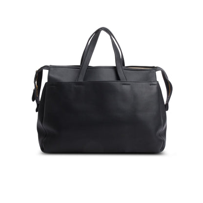 Balenciaga Black Lambskin Portfolio Sac Handle Bag
