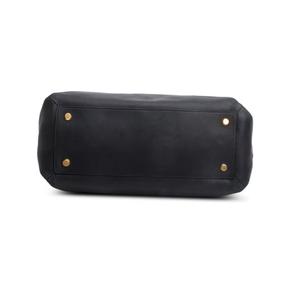 Balenciaga Black Lambskin Portfolio Sac Handle Bag