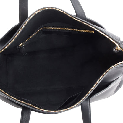 Balenciaga Black Lambskin Portfolio Sac Handle Bag