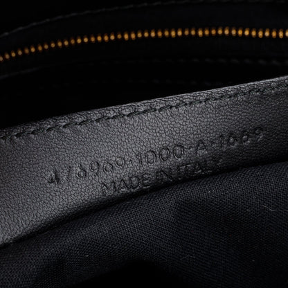 Balenciaga Black Lambskin Portfolio Sac Handle Bag