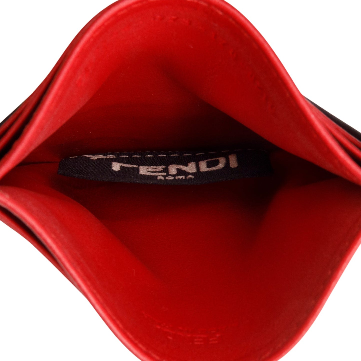 Fendi Black Vitello Century Monster Eyes Card Holder
