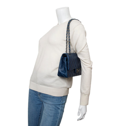 Chanel Blue Caviar Classic Medium Double Flap Bag