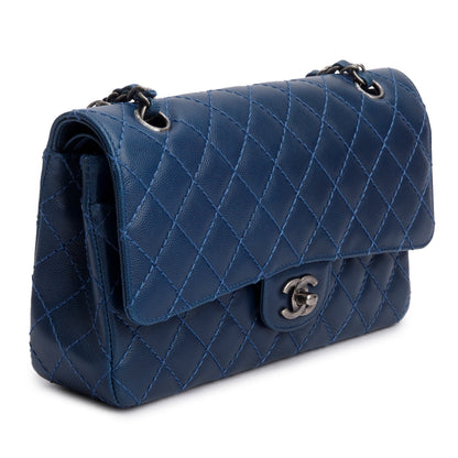 Chanel Blue Caviar Classic Medium Double Flap Bag