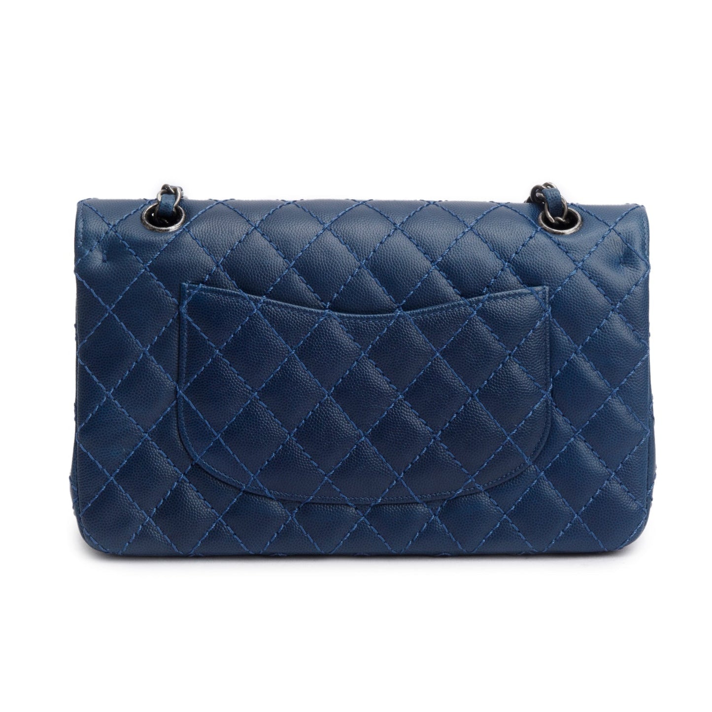 Chanel Blue Caviar Classic Medium Double Flap Bag