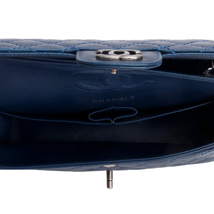Chanel Blue Caviar Classic Medium Double Flap Bag