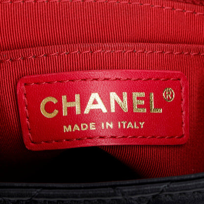 Chanel 2020 Black Lambskin Romance Mini Square Flap Bag