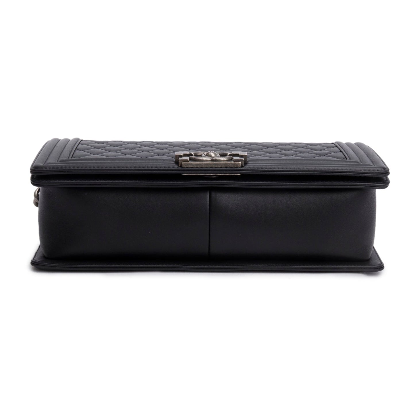 Chanel 2021 Black Quilted Lambskin Large Boy Bag