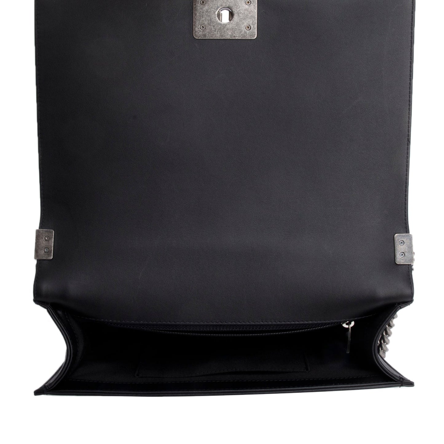 Chanel 2021 Black Quilted Lambskin Large Boy Bag
