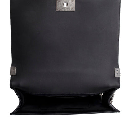 Chanel 2021 Black Quilted Lambskin Large Boy Bag