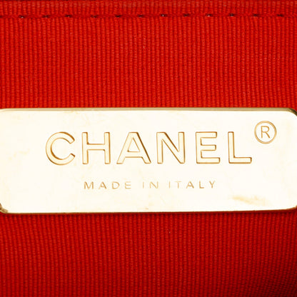 Chanel Red Tweed Quilted Medium Chanel 19 Flap