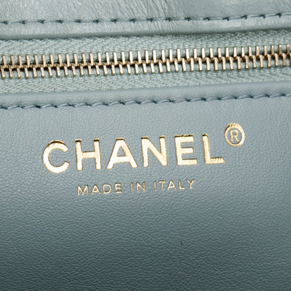 Chanel Blue Lambskin Quilted Large Trendy CC Dual Handle Flap