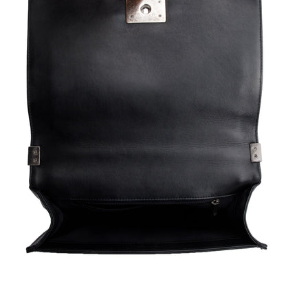 Chanel Black Quilted Lambskin Leather Large Boy Bag