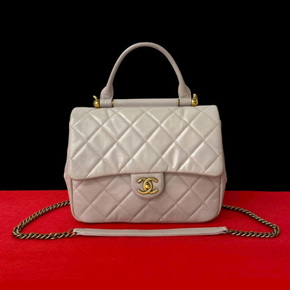 CHANEL Shoulder Bag lambskin pink Matrasse