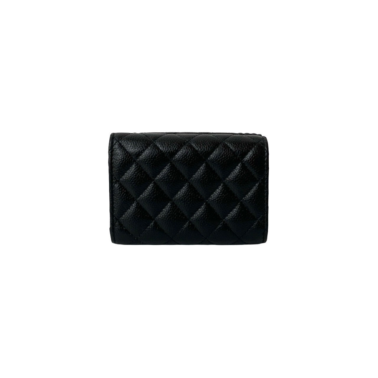 CHANEL Tri-fold wallet Matt caviar skin black Matrasse Boy chanel
