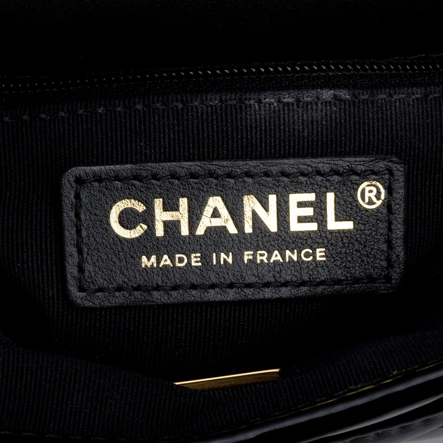 Chanel Black Patent Leather Quilted Mini School Memory Top Handle Bag