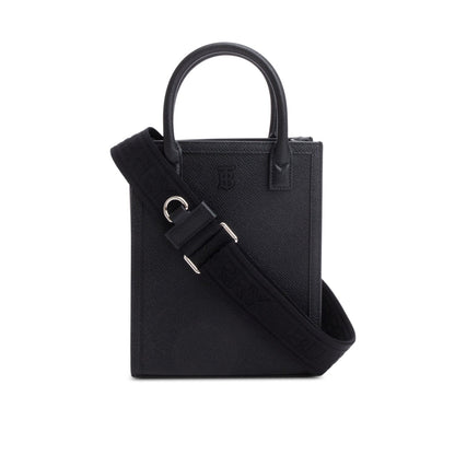 Burberry Black Grainy Leather Vertical Mini Denny Tote