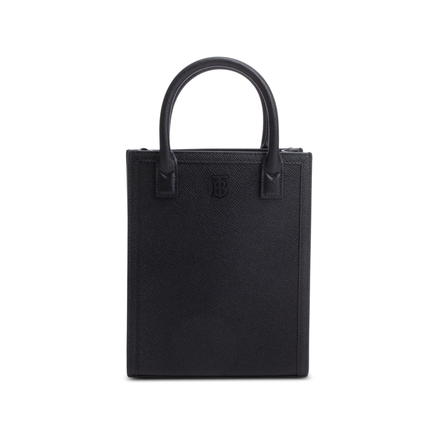 Burberry Black Grainy Leather Vertical Mini Denny Tote
