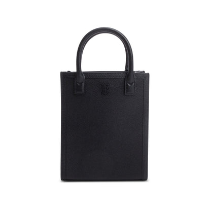 Burberry Black Grainy Leather Vertical Mini Denny Tote