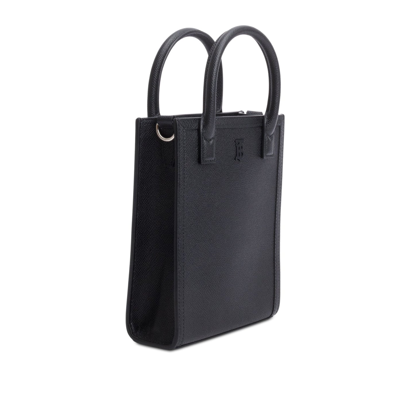 Burberry Black Grainy Leather Vertical Mini Denny Tote