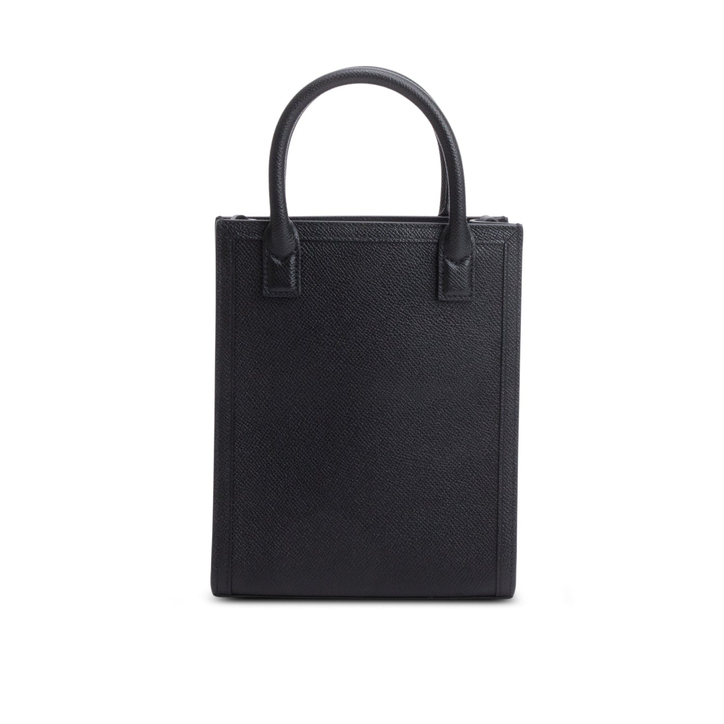 Burberry Black Grainy Leather Vertical Mini Denny Tote