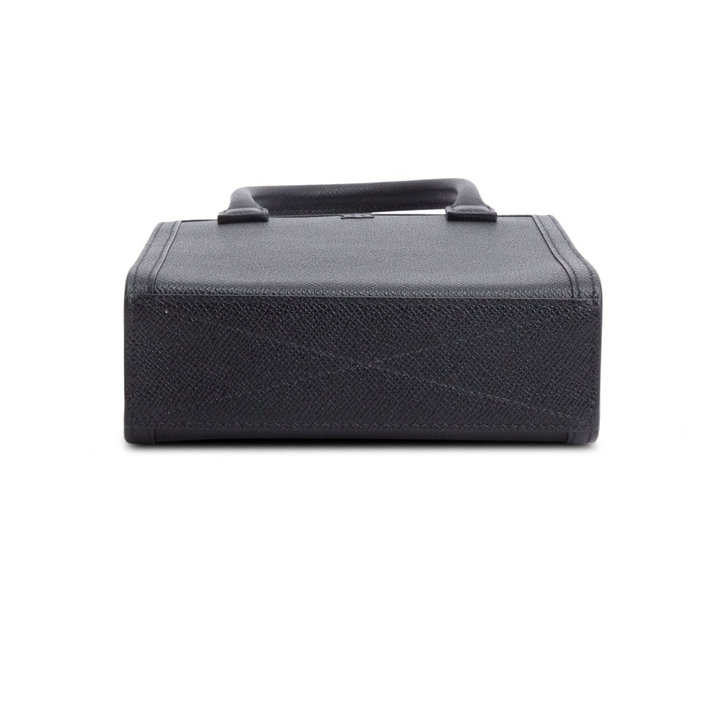 Burberry Black Grainy Leather Vertical Mini Denny Tote