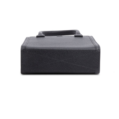 Burberry Black Grainy Leather Vertical Mini Denny Tote