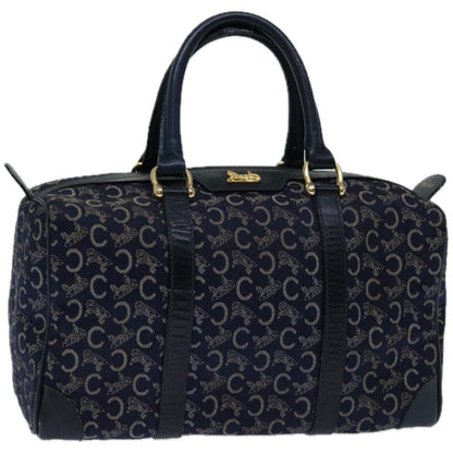 Luxury CELINE C Macadam Canvas Hand Bag Navy  66941
