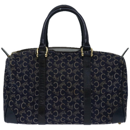Luxury CELINE C Macadam Canvas Hand Bag Navy  66941